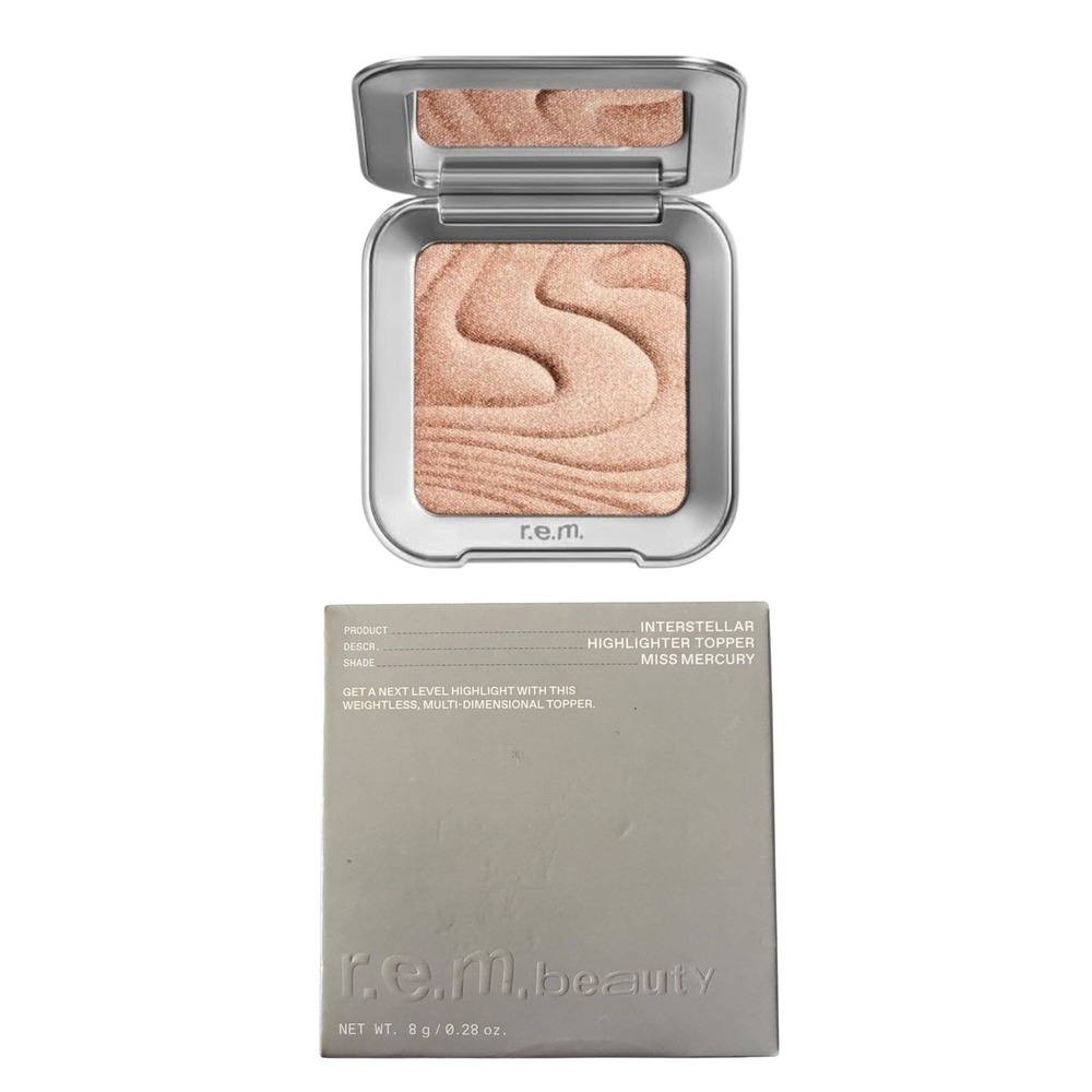 r.e.m. beauty Interstellar Highlighter Topper Miss Mercury Warm Champagne NIB